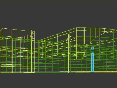 Office Building Low-poly 3D model