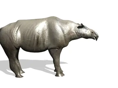 indricotherium metal animal 3D model