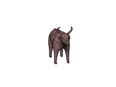 Low Poly Buffalo 3D model