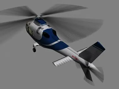 Agusta Helicopter V3 Low-poly 3D model