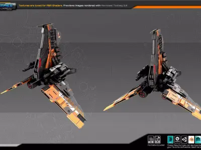 SF Fighter ZR3 Low-poly 3D model