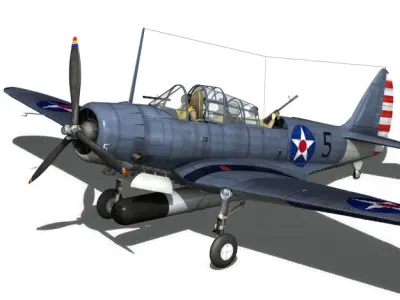 Douglas TDB-1 Devastator 3D model