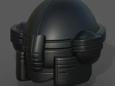 Helmet scifi military combat 3d model Low-poly 3D model