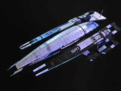 SR1 Normandy Mass Effect 3D model