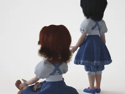 Soviet dolls 3D model