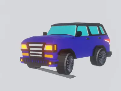 Low Poly Off-Road SUV Vehicle 3D model