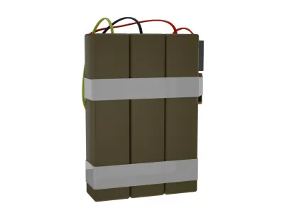 3D Explosive Device with Timer Game and Animation Ready Low-poly 3D model