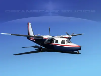 Rockwell Aero Commander 560 V02 3D model