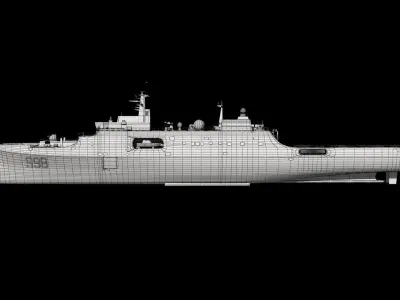 3D Kunlunshan Amphibious transport dock model 3D model