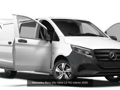 Mercedes Benz Vito Van HQ Interior 2025 3D Model Collection