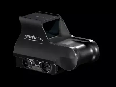 Specter Holographic Combat Optics by ELCAN Low-poly 3D model