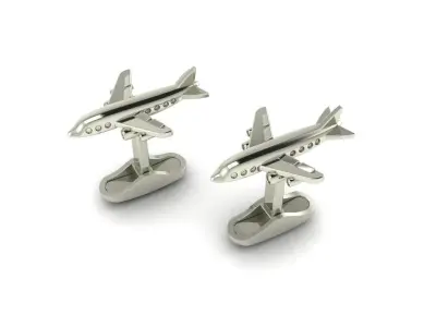 Jewelry Z 1 airplane cufflink gold 3D print model