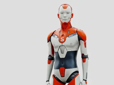 HUMANOID ORPHEUS-F  Rigged for Unreal Engine - Unity - MIXAMO 3D model