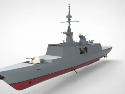 Frigate French 3D model