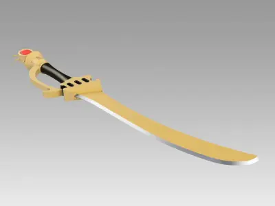 Fire Emblem Awakening Sol Katti Sword Cosplay Weapon Prop 3D model