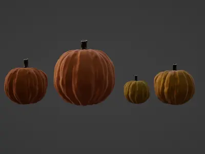 Pumpkins 3DModel part of the Halloween package Free 3D model