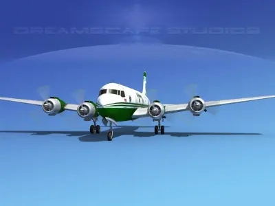 Douglas DC-6 Air Atlantique 3D model