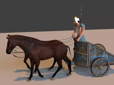 ancient chariot 3D model