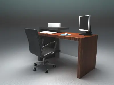 FREE Modern reception desk 3d model Free 3D model