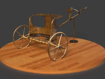 King Tut Chariot figure   Low-poly 3D model