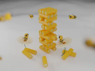Bee Jenga Free 3D model