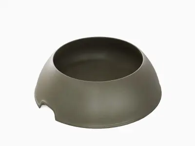 Plastic Dog Bowl A 04 Low-poly 3D model