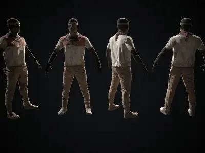 Skull armor 8 Low-poly 3D model