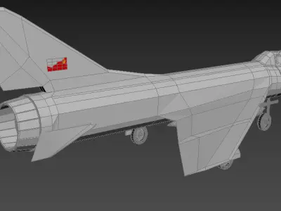 su-7 jet Low-poly 3D model