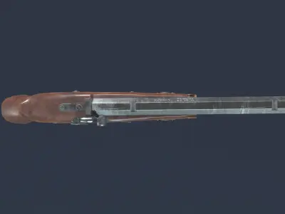 Pirate Black Powder Gun -clean- Low-poly 3D model