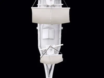 Medieval Ship Low-poly 3D model