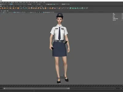 Policewoman officer 3D model