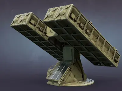Strela-10 9K35 Missile System Low-poly 3D model