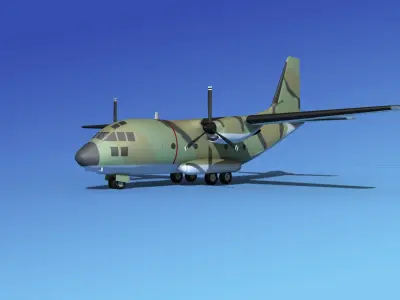 Alenia C-27A Unmarked Camo 3D model