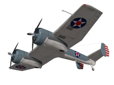 Grumman XF5F Skyrocket 3D model