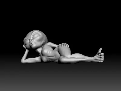 Alien Statue - 0200 3D print model
