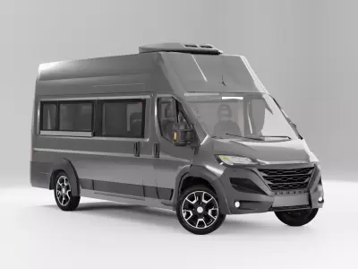 Van Vehicle Pack Game Ready With and Without Interior Low-poly 3D model