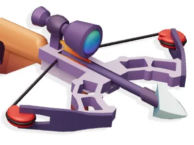 Hypercasual Weapon Props Pack Low-poly 3D model