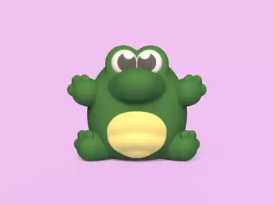 Round Alligator 3D print model