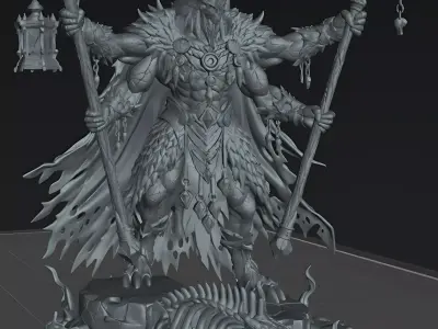 Warrior Xareth Twin Sigil Sovereign Dark Archpriest STL 3D print model