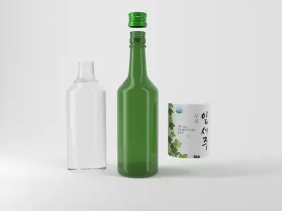 Ipsaeju Soju Bottle - High-Quality 3D Model