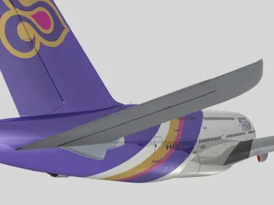 Airbus A-380 Thai International Airways 3D model