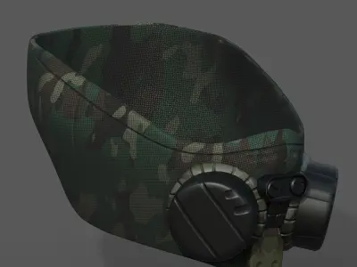 Gas mask helmet scifi fantasy armor hats military Low-poly Low-poly 3D model