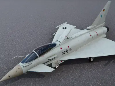 Eurofighter Typhoon - Fighter Jet Low-poly 3D model