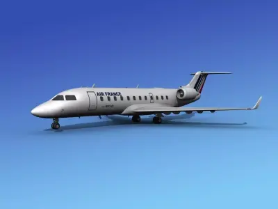 Canadair CRJ200 Brit Air 3D model