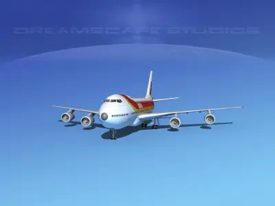 Boeing 747-100 Jumbo Jet Iberia 3D model