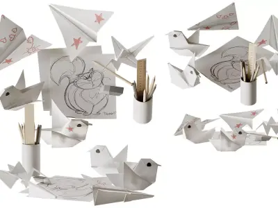 Origami childrens creativity 3D model