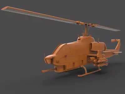 AH 1 Helicopter 3D print model