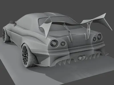 Skyline E34 concept or tuning project Free 3D model