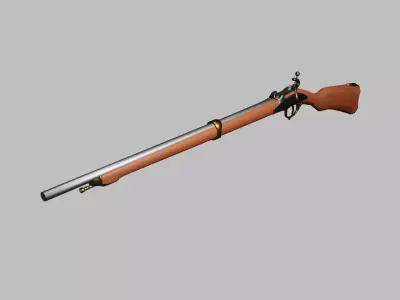Napoleonic era french rifle - firearm Free low-poly 3D model
