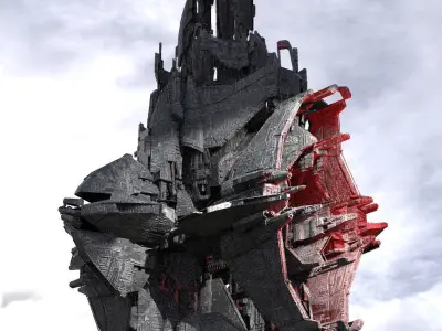 Mars Mining Contractors Facility Kit bash 1 3D model